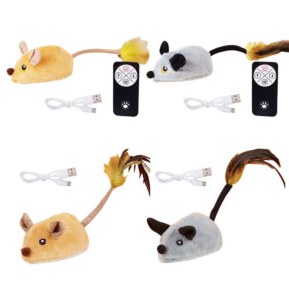 Interactive Cat Toy Electronic Mouse Moving Cat Toys Mice Moving Toy Moving Cat Mouse Toy for Cat Self Play Exercise
