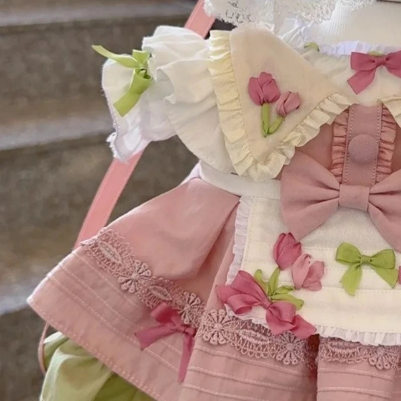 Dog Princess Spring and Summer Lightweight Cat Sweetheart Dress Rabbit Puffy Lolita Small Dog Teddy Kawaii Pet Clothes Outdoor
