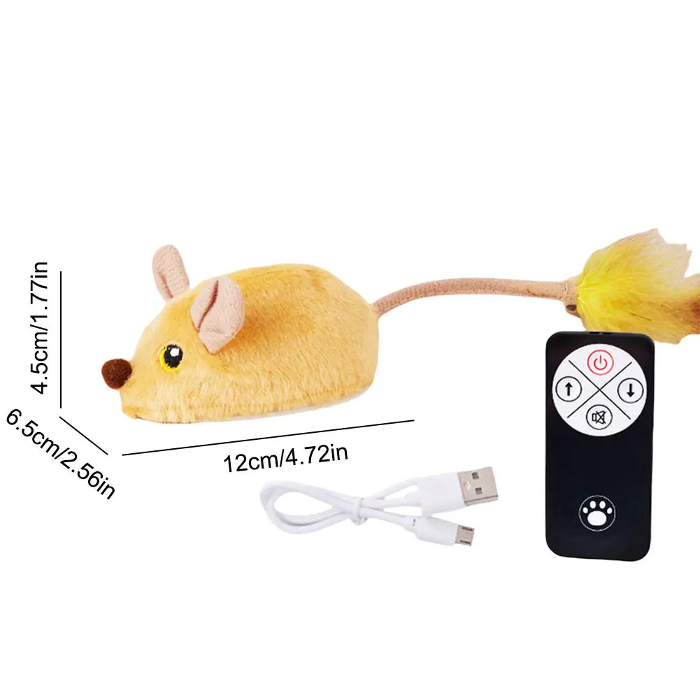 Interactive Cat Toy Electronic Mouse Moving Cat Toys Mice Moving Toy Moving Cat Mouse Toy for Cat Self Play Exercise