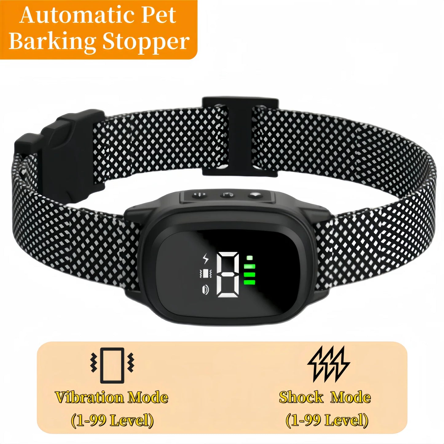 Waterproof Dog Bark Collar,Rechargeable Anti-Bark Collar For Dog Stop Barking,Dog Vibration Training Collar For Small,Medium Dog