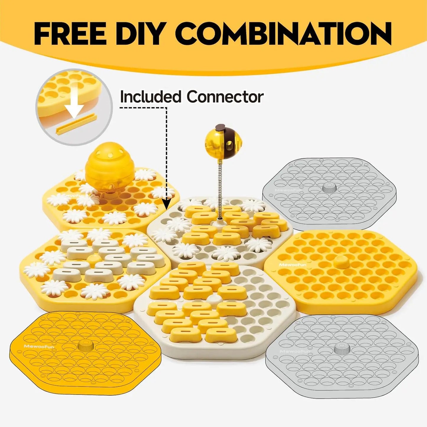 MEWOOFUN Dog Puzzle Toys Slow Feeder Toy Interactive Puzzle Game Dog Toys for dogs Cat Puzzle Toys Level 3