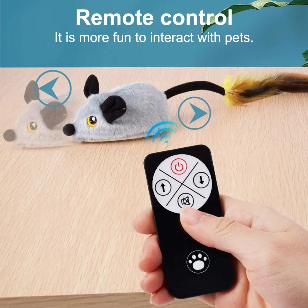 Interactive Cat Toy Electronic Mouse Moving Cat Toys Mice Moving Toy Moving Cat Mouse Toy for Cat Self Play Exercise